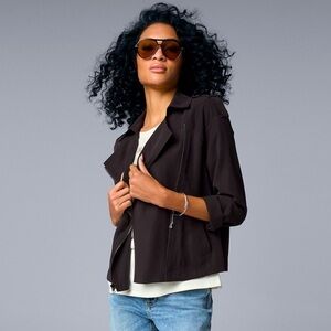 Simply Vera Vera Wang Soft Moto Jacket